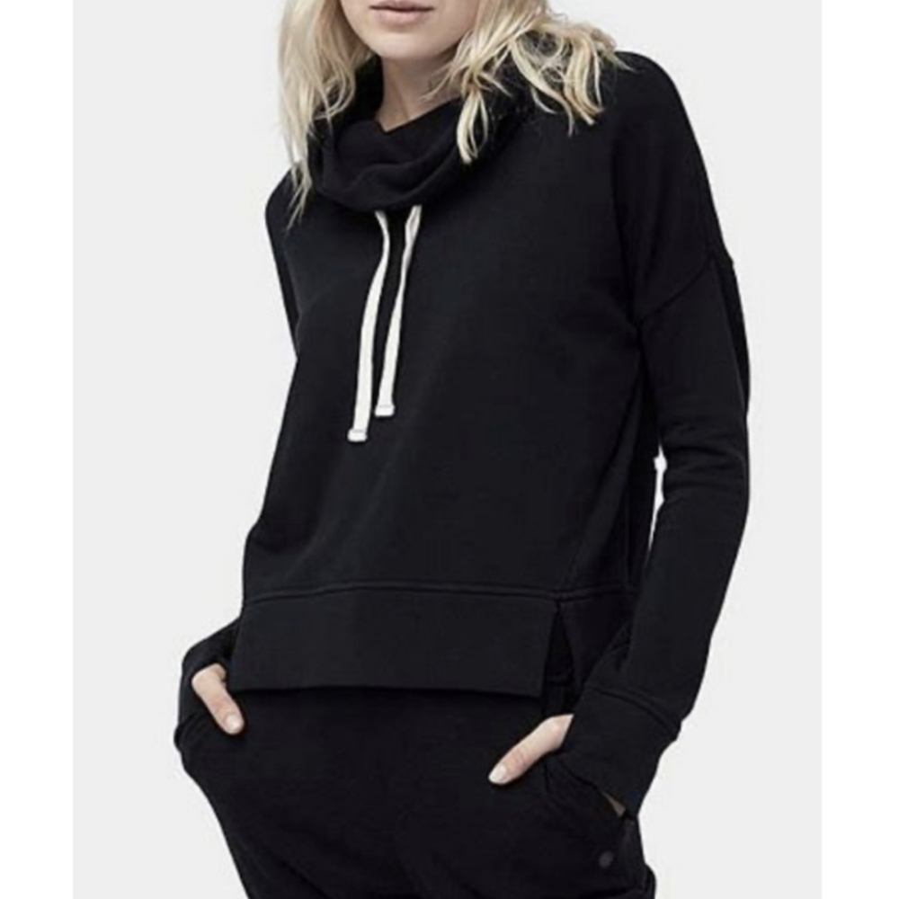 UGG Miya Black French Terry Funnel Neck Pullover Sweatshirt Pullover Large